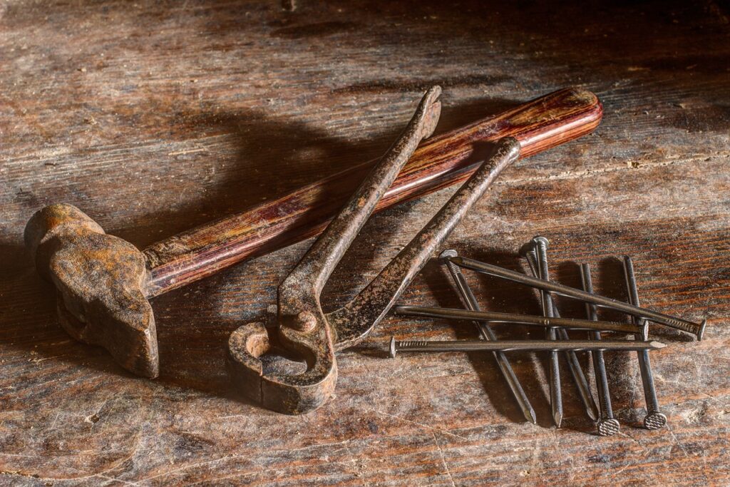 tool, a hammer, repair